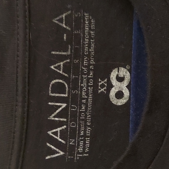 VANDAL-A Black Short Sleeve T Shirt - Picture 3 of 8